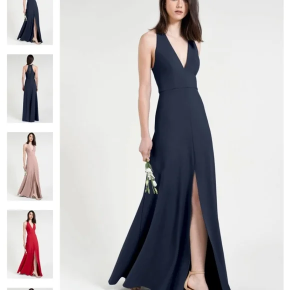 jenny yoo navy bridesmaid dress Jenny Yoo Bridesmaid Dress Liana Buttercup main image 1